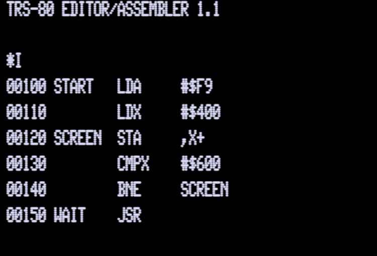 一个用于TRS-80计算机系统的汇编语言代码片段。