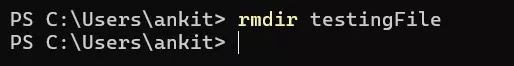 基本的 CMD 命令: rmdir